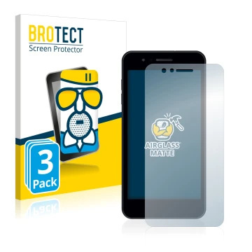 Front side of a product packaging with the brand logo BROTECT. Next to it is the device LG K9 shown with the corresponding scr