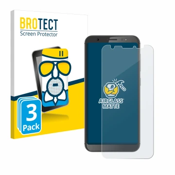 Front side of a product packaging with the brand logo BROTECT. Next to it is the device Gigaset GS185 shown with the correspon