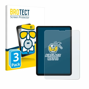 Front side of a product packaging with the brand logo BROTECT. Next to it is the device Apple iPad Pro 11