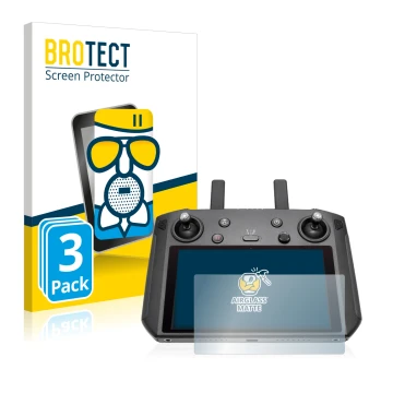 Front side of a product packaging with the brand logo BROTECT. Next to it is the device DJI Smart Controller shown with the co
