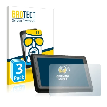 Front side of a product packaging with the brand logo BROTECT. Next to it is the device Giant RideControl Charge shown with th