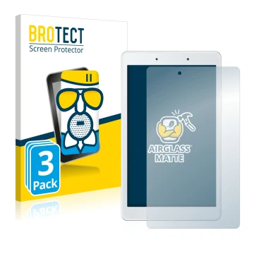 Front side of a product packaging with the brand logo BROTECT. Next to it is the device Samsung Galaxy Tab A 8.0 WiFi 2019 sho