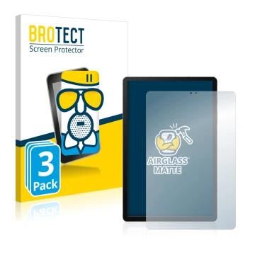 Front side of a product packaging with the brand logo BROTECT. Next to it is the device Samsung Galaxy Tab S6 WiFi 2019 shown 