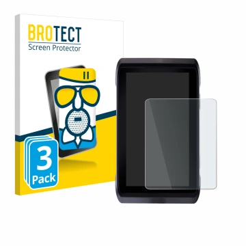 Front side of a product packaging with the brand logo BROTECT. Next to it is the device Atomos Shogun 7 shown with the corresp