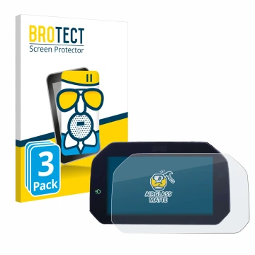 Front side of a product packaging with the brand logo BROTECT. Next to it is the device BMW F 750 GS 2018-2020 Connectivity TF