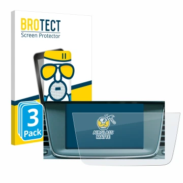 Front side of a product packaging with the brand logo BROTECT. Next to it is the device Opel Grandland X Hybrid 2020 IntelliLi