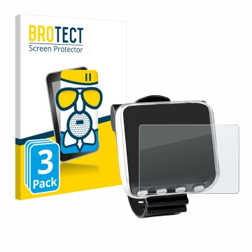 Front side of a product packaging with the brand logo BROTECT. Next to it is the device Mares Genius shown with the correspond