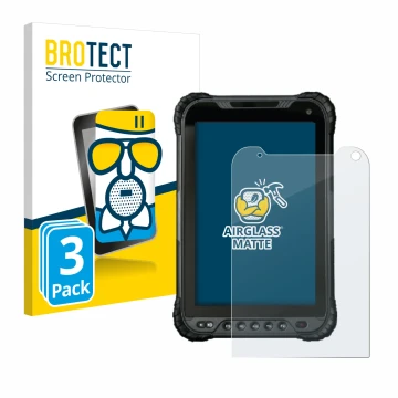 Front side of a product packaging with the brand logo BROTECT. Next to it is the device UniStrong UT30 8