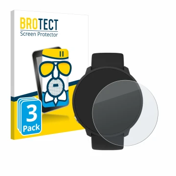 Front side of a product packaging with the brand logo BROTECT. Next to it is the device Polar Unite shown with the correspondi