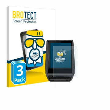 Front side of a product packaging with the brand logo BROTECT. Next to it is the device Bosch Nyon 2020 shown with the corresp