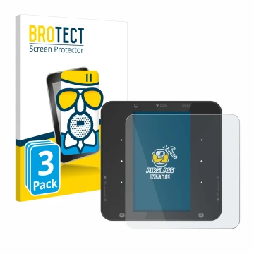 Front side of a product packaging with the brand logo BROTECT. Next to it is the device ISDT P30 shown with the corresponding 