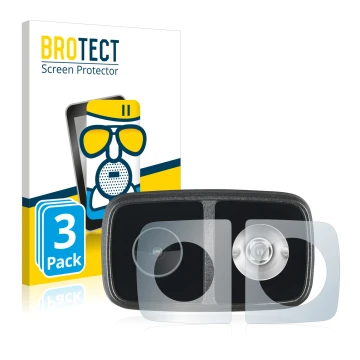 Front side of a product packaging with the brand logo BROTECT. Next to it is the device Cycliq Fly12 CE shown with the corresp