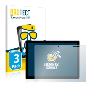 Front side of a product packaging with the brand logo BROTECT. Next to it is the device Chuwi UBook X shown with the correspon