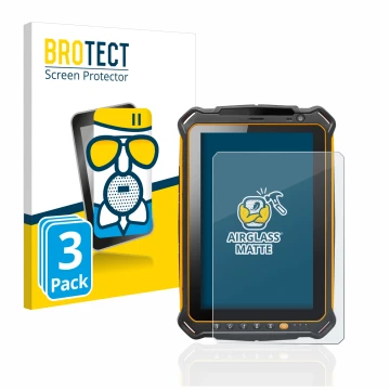 Front side of a product packaging with the brand logo BROTECT. Next to it is the device i.safe MOBILE IS930.2 shown with the c