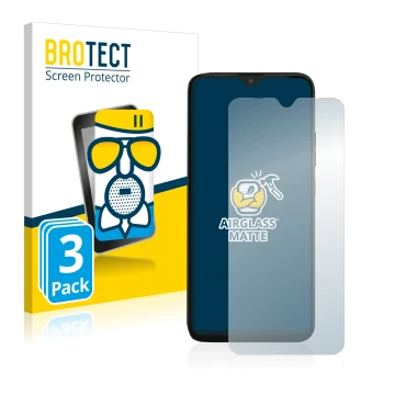 Front side of a product packaging with the brand logo BROTECT. Next to it is the device Gigaset GS4 shown with the correspondi