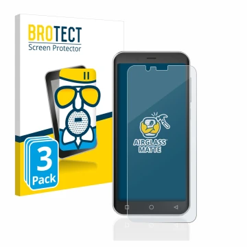 Front side of a product packaging with the brand logo BROTECT. Next to it is the device Emporia Smart 4 shown with the corresp