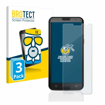 Front side of a product packaging with the brand logo BROTECT. Next to it is the device Emporia Smart 5 shown with the corresp