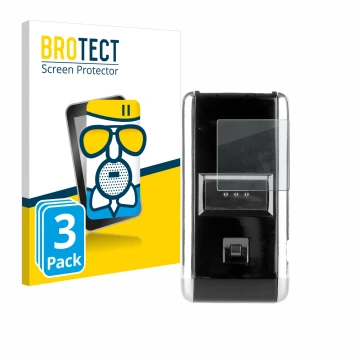 Front side of a product packaging with the brand logo BROTECT. Next to it is the device Opticon OPN-2001 shown with the corres