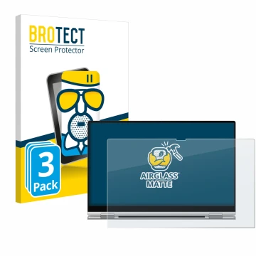 Front side of a product packaging with the brand logo BROTECT. Next to it is the device Samsung Galaxy Book Pro 360 13