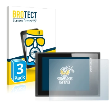 Front side of a product packaging with the brand logo BROTECT. Next to it is the device Apexcam ‎M80 Air shown with the corres
