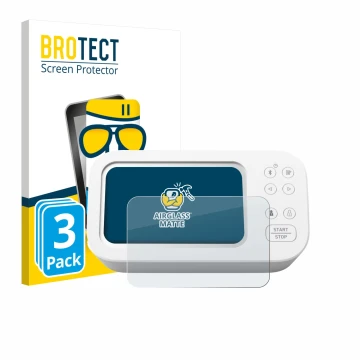 Front side of a product packaging with the brand logo BROTECT. Next to it is the device Omron X7 Smart AFib HEM-7380T1-EOSL sh