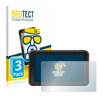 Front side of a product packaging with the brand logo BROTECT. Next to it is the device Desview R5 5.5