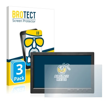Front side of a product packaging with the brand logo BROTECT. Next to it is the device Podofo HD Monitor 10.1