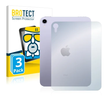 Front side of a product packaging with the brand logo BROTECT. Next to it is the device Apple iPad Mini 6 2021 (6th. Gen., Bac