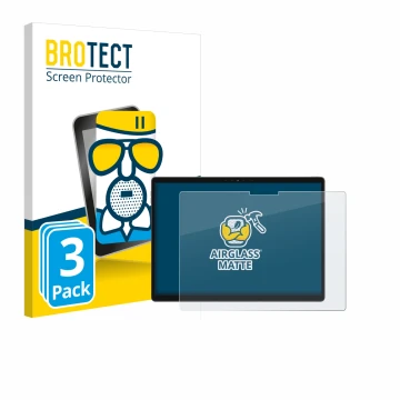 Front side of a product packaging with the brand logo BROTECT. Next to it is the device Dell Latitude 7320 Detachable shown wi