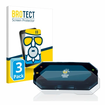 Front side of a product packaging with the brand logo BROTECT. Next to it is the device Yamaha MT-07 2021 shown with the corre