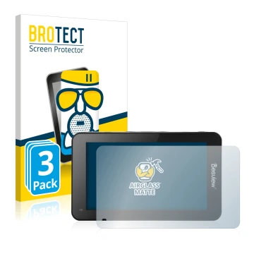 Front side of a product packaging with the brand logo BROTECT. Next to it is the device Desview R6 UHB 5.5