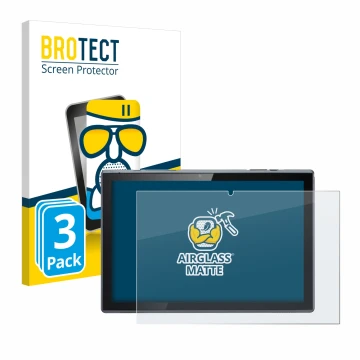 Front side of a product packaging with the brand logo BROTECT. Next to it is the device Acer ACTAB1022 shown with the correspo