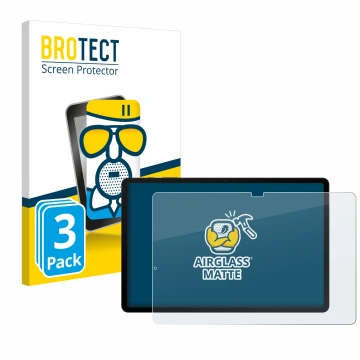Front side of a product packaging with the brand logo BROTECT. Next to it is the device Samsung Galaxy Tab S8 Plus WiFi shown 