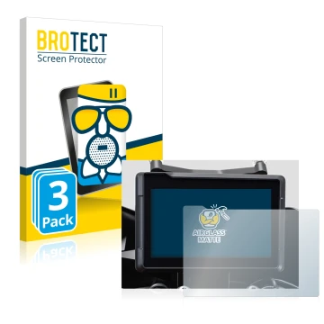 Front side of a product packaging with the brand logo BROTECT. Next to it is the device KTM 1290 Super Duke GT 2022 TFT 7