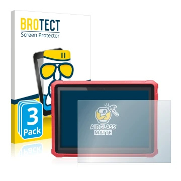 Front side of a product packaging with the brand logo BROTECT. Next to it is the device Launch X-431 Pro 5 shown with the corr