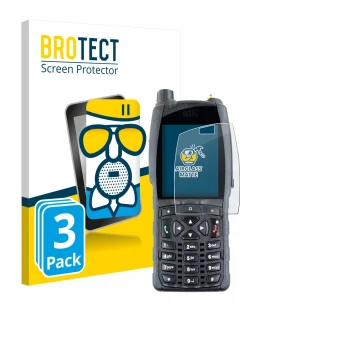 Front side of a product packaging with the brand logo BROTECT. Next to it is the device Sepura SC20 shown with the correspondi