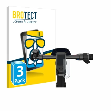 Front side of a product packaging with the brand logo BROTECT. Next to it is the device NIU KQi3 Pro shown with the correspond