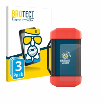 Front side of a product packaging with the brand logo BROTECT. Next to it is the device Launch SRDs SmartLink shown with the c