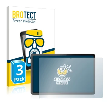 Front side of a product packaging with the brand logo BROTECT. Next to it is the device Lenovo Tab P11 Pro Gen 2 shown with th