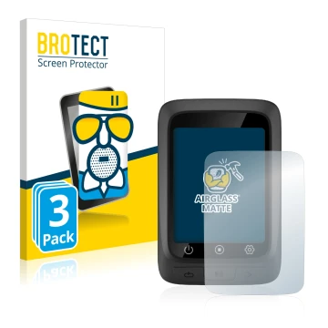 Front side of a product packaging with the brand logo BROTECT. Next to it is the device CooSpo BC107 shown with the correspond