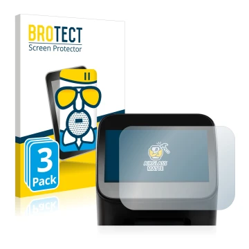 Front side of a product packaging with the brand logo BROTECT. Next to it is the device Shaper Origin Gen1 shown with the corr