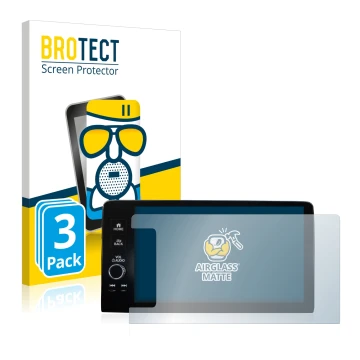 Front side of a product packaging with the brand logo BROTECT. Next to it is the device Honda HR-V 2022 Navigationssystem righ