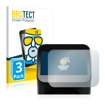 Front side of a product packaging with the brand logo BROTECT. Next to it is the device Shaper Origin Gen2 shown with the corr