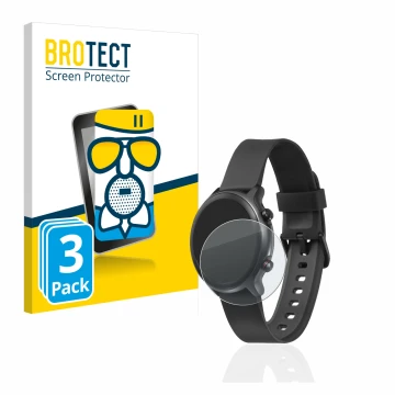 Front side of a product packaging with the brand logo BROTECT. Next to it is the device Doro Watch shown with the correspondin