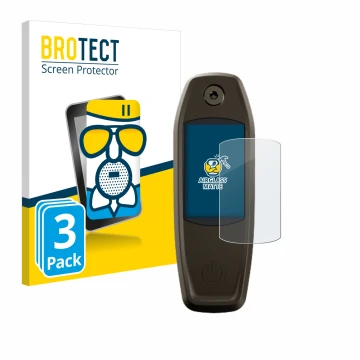 Front side of a product packaging with the brand logo BROTECT. Next to it is the device Specialized Mastermind TCU shown with 