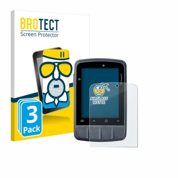 Front side of a product packaging with the brand logo BROTECT. Next to it is the device Giant Dash M200 shown with the corresp