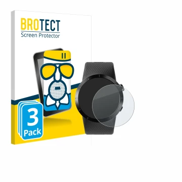 Front side of a product packaging with the brand logo BROTECT. Next to it is the device Shot Scope X5 shown with the correspon