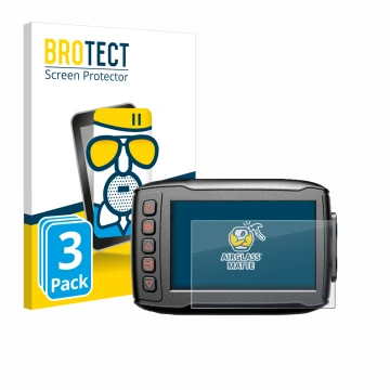 Front side of a product packaging with the brand logo BROTECT. Next to it is the device Blueskysea DV999 shown with the corres