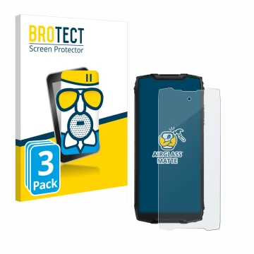Front side of a product packaging with the brand logo BROTECT. Next to it is the device Blackview BV9300 shown with the corres