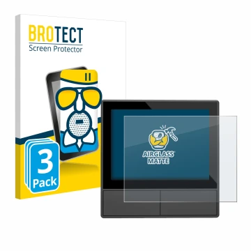 Front side of a product packaging with the brand logo BROTECT. Next to it is the device SONOFF NSPanel Smart Scene Wall Switch